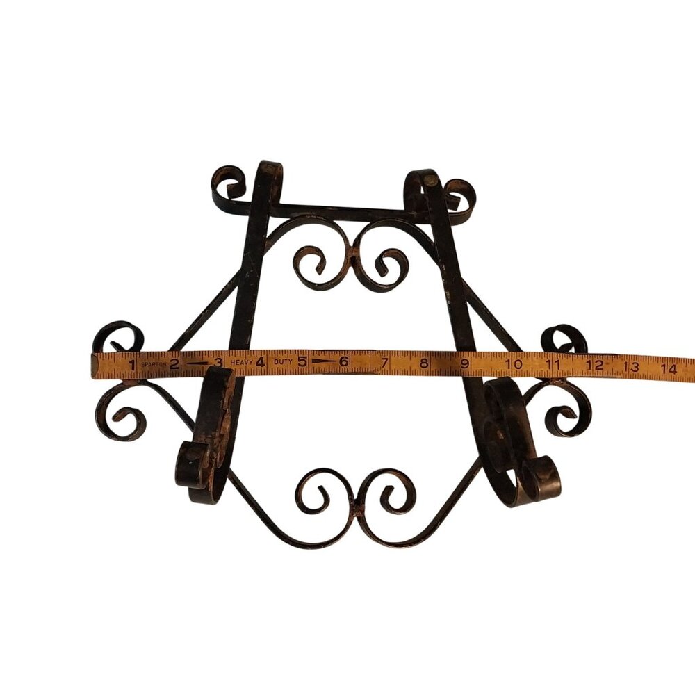 Elegant Black and Brown Wrought Iron Easel - Picture 7 of 8